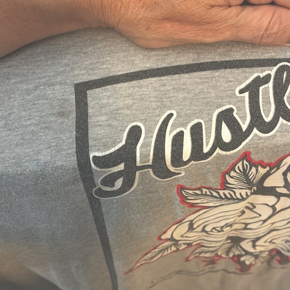 “Hustle Los Angeles” gray w/flower print T shirt, xxxl, men’s - Picture 3 of 5